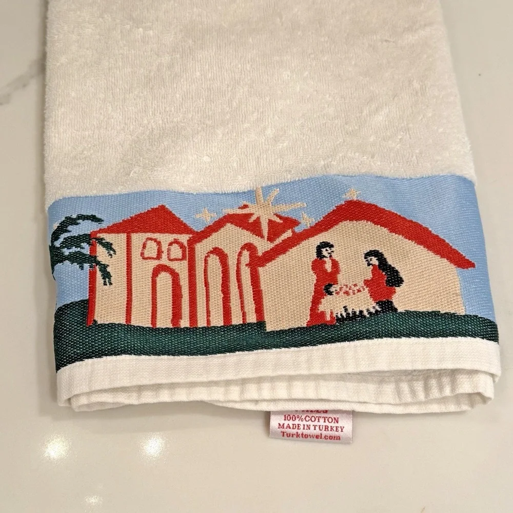 Royal Turkish Mills Nativity Towel 23x40 Embroidered 100% Christmas Cotton Guest